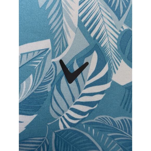 Callaway Opti-Dri Golf Shirt Men’s Large Blue White Tropical Floral Hawaiian - Picture 4 of 7